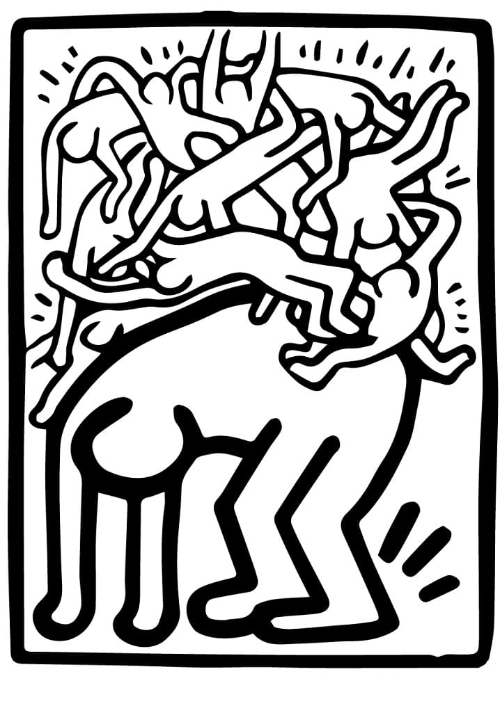 Desenho gratuito Keith Haring #180600 da colecao Pessoas famosas para imprimir