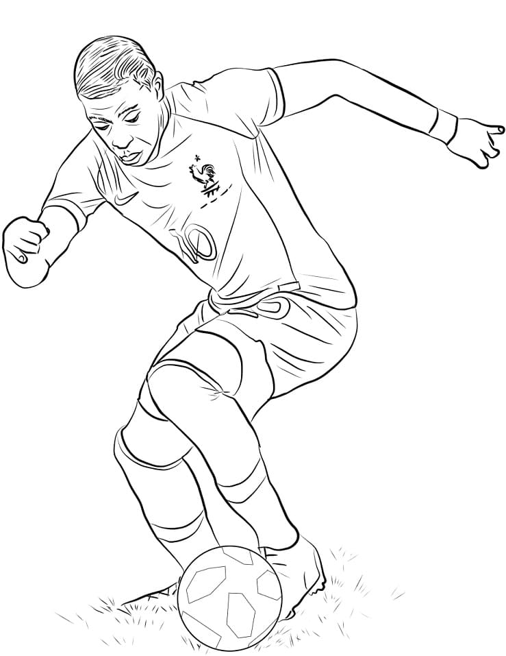 Desenho gratuito Kylian Mbappe #174684 da colecao Pessoas famosas para imprimir