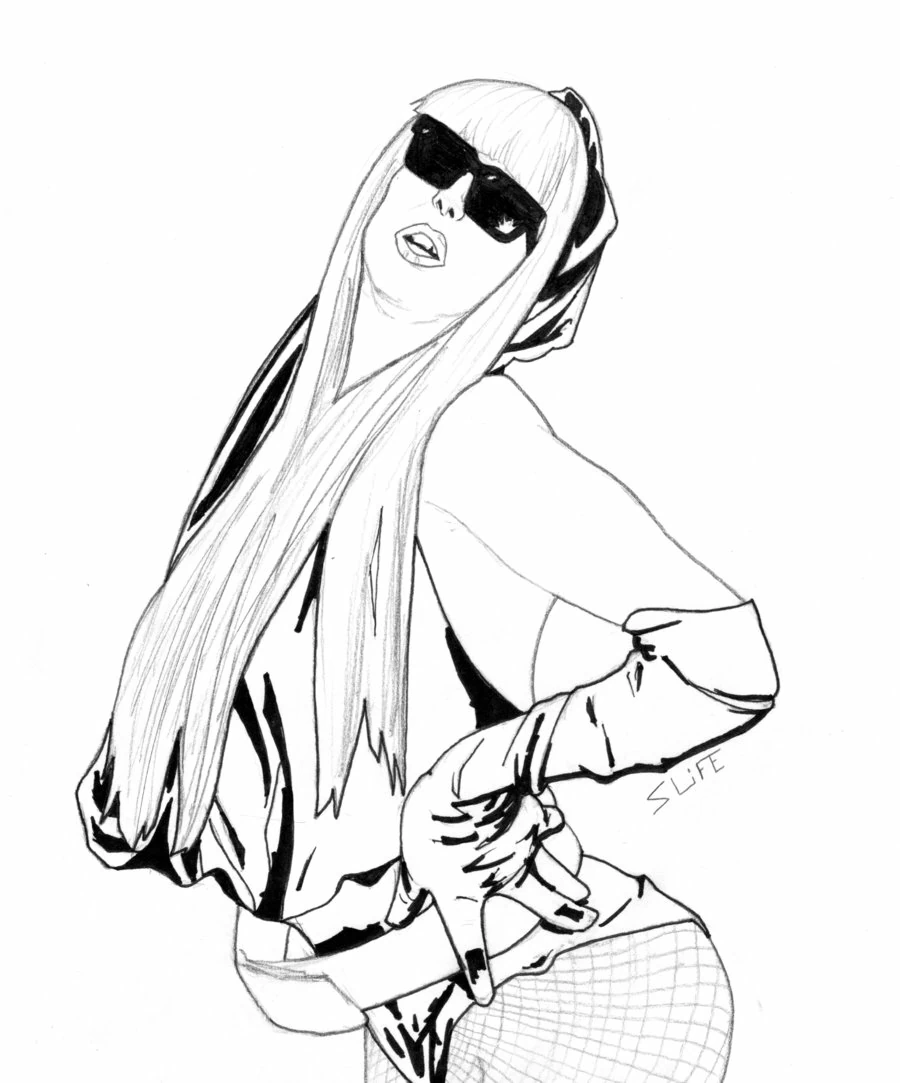 Desenho gratuito Lady Gaga #123954 da colecao Pessoas famosas para imprimir