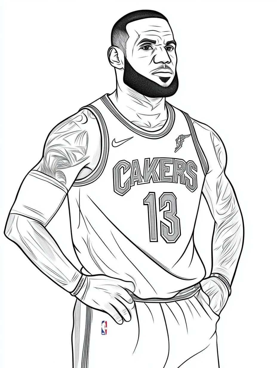 Desenho gratuito LeBron James #219386 da colecao Pessoas famosas para imprimir