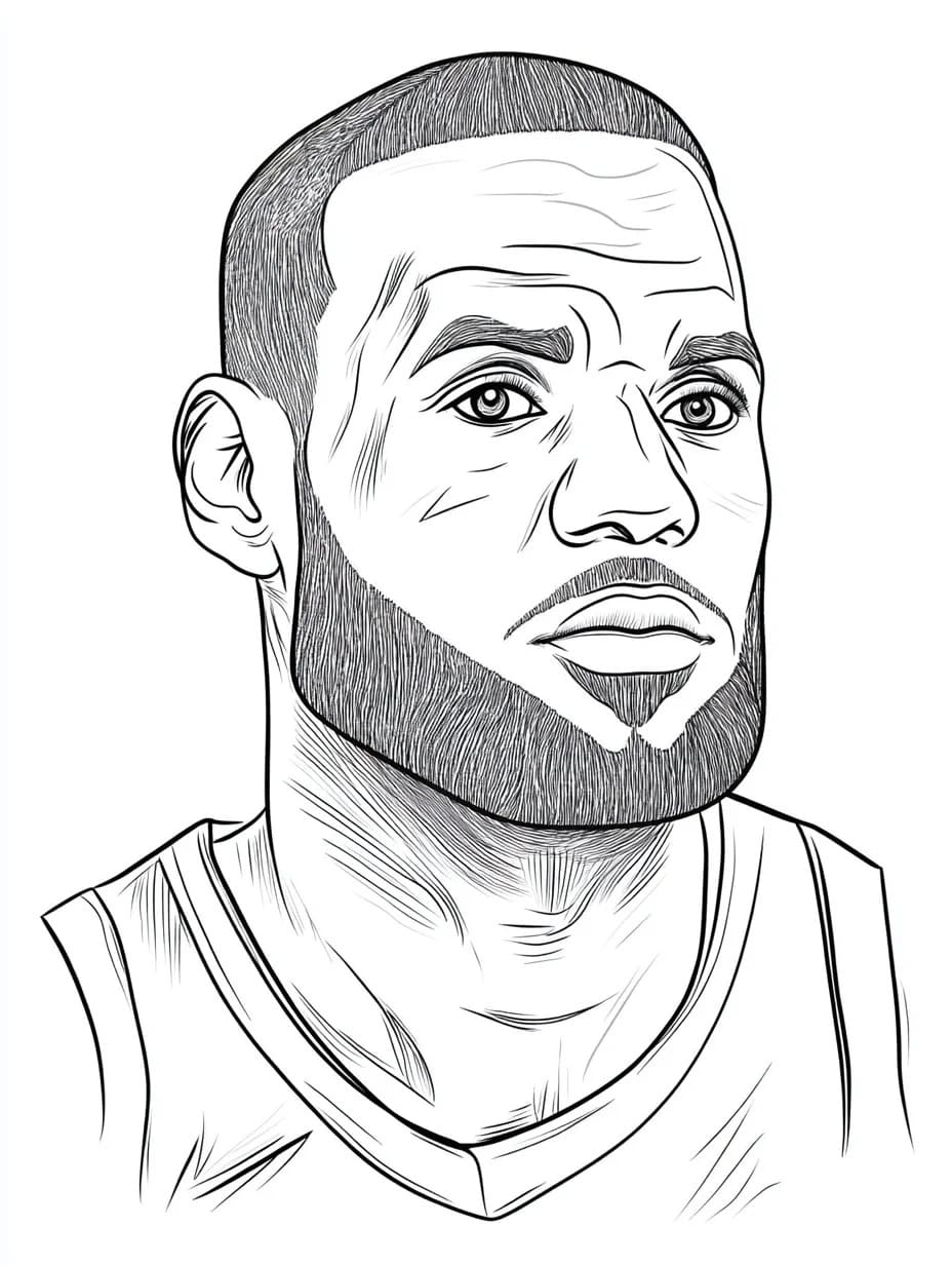 Desenho gratuito LeBron James #219387 da colecao Pessoas famosas para imprimir