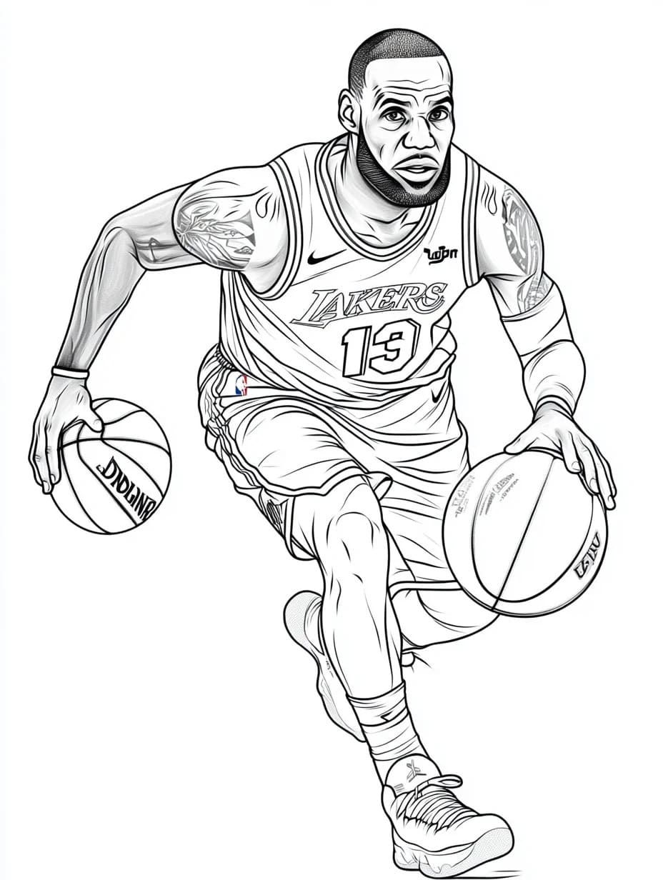 Desenho gratuito LeBron James #219389 da colecao Pessoas famosas para imprimir