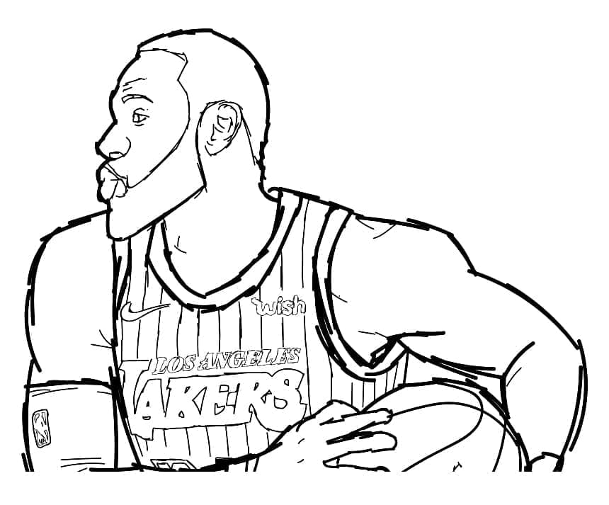 Desenho gratuito LeBron James #219400 da colecao Pessoas famosas para imprimir