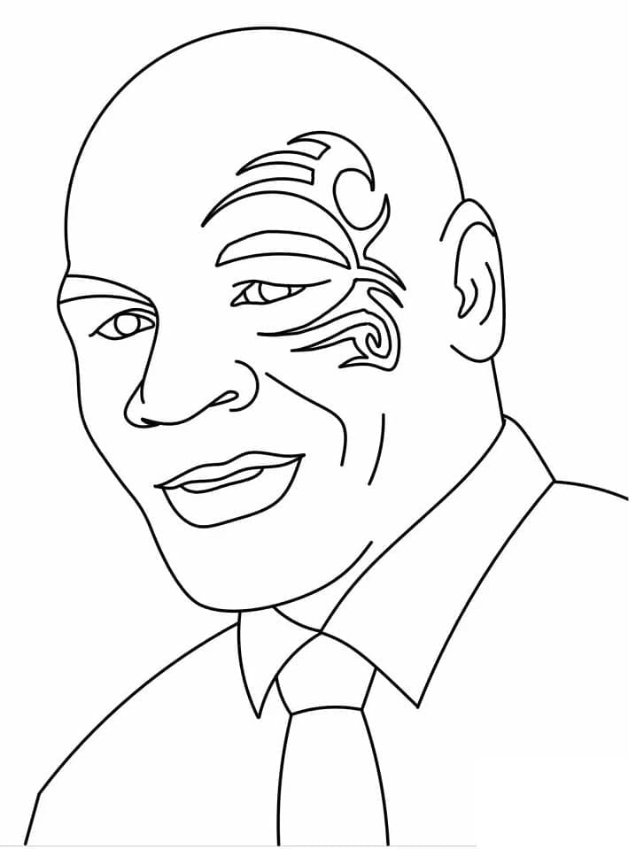 Página para colorir de Mike Tyson #174724 pertencente à coleção Pessoas famosas