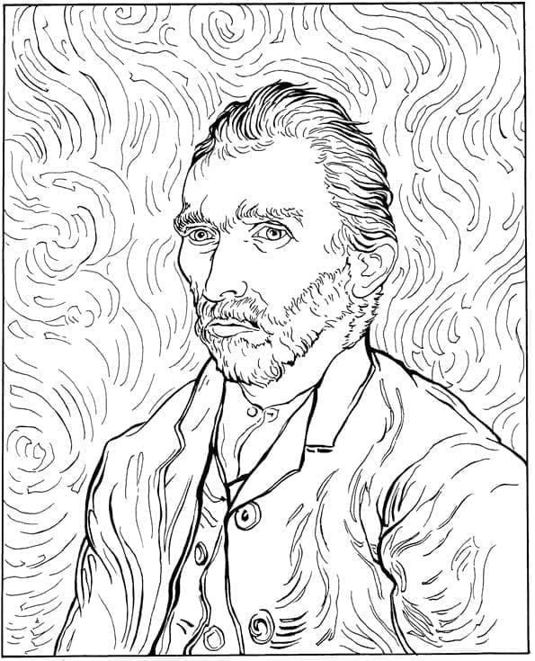 Desenho gratuito Vincent van Gogh #219528 da colecao Pessoas famosas para imprimir