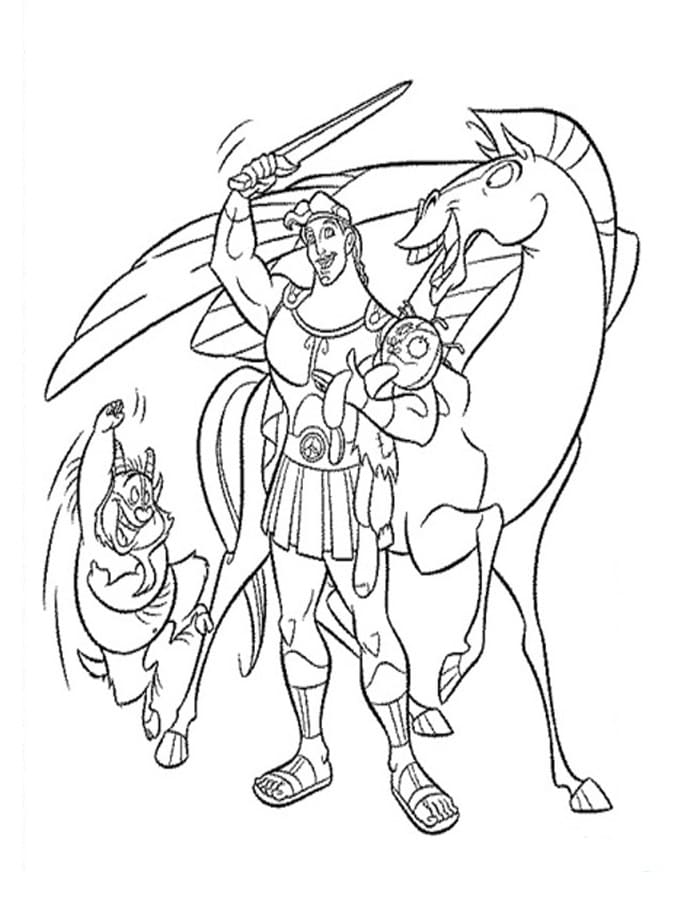 Desenho gratuito Hércules #187365 da colecao Religião e Mitologia para imprimir