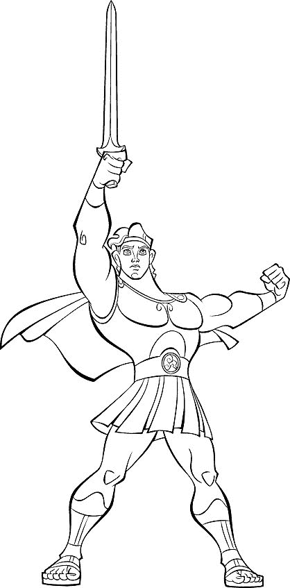 Desenho gratuito Hércules #84209 da colecao Religião e Mitologia para imprimir