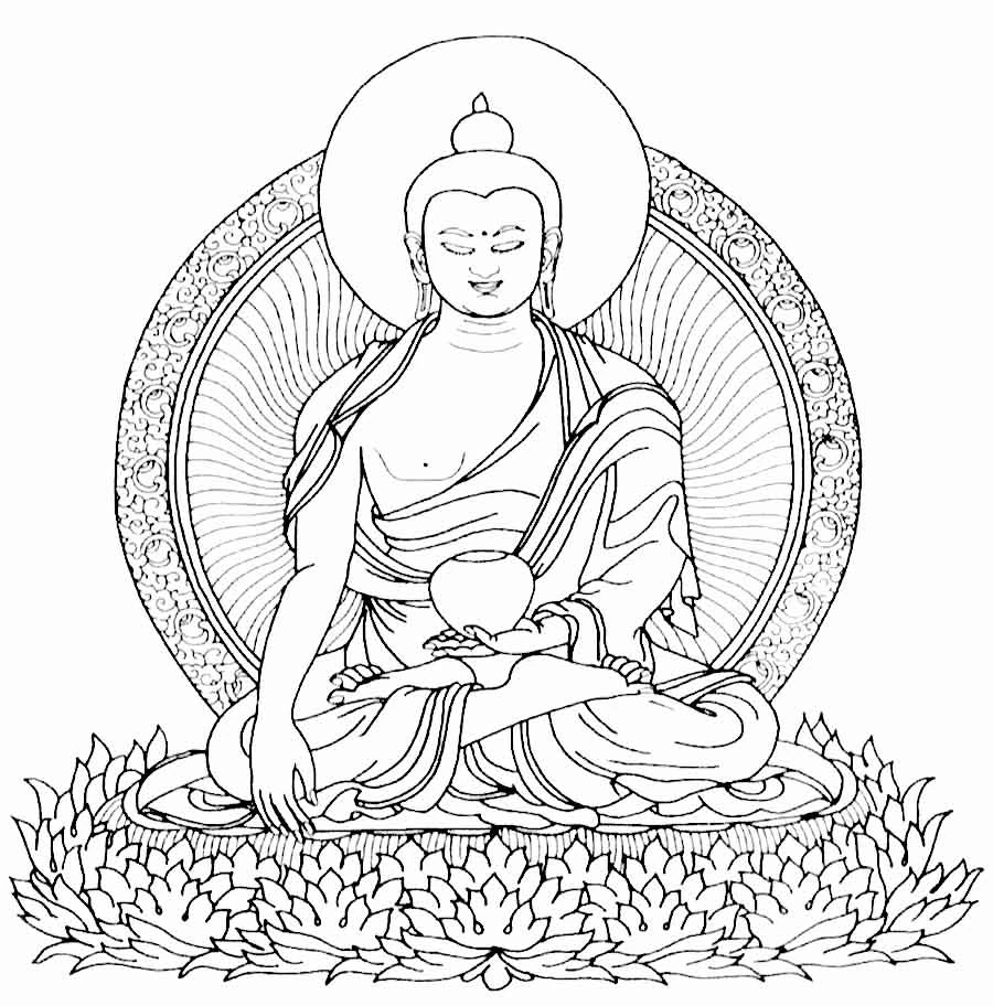 Desenho gratuito Mitologia Hindu: Buda #89505 da colecao Religião e Mitologia para imprimir