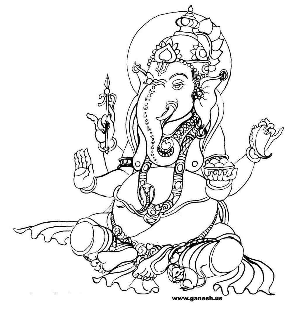 Desenho gratuito Mitologia Hindu: Ganesh #96861 da colecao Religião e Mitologia para imprimir