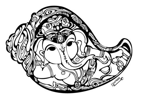 Desenho gratuito Mitologia Hindu: Ganesh #96873 da colecao Religião e Mitologia para imprimir