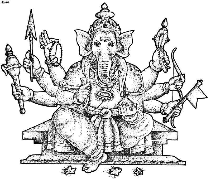 Página para colorir: Mitologia Hindu: Ganesh (Religião e Mitologia) #96894 - Páginas para Colorir Imprimíveis Gratuitamente