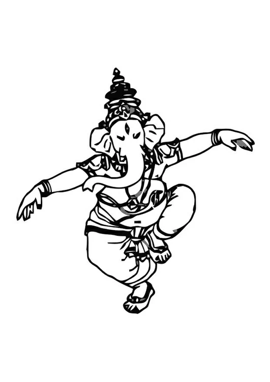 Desenho gratuito Mitologia Hindu: Ganesh #96911 da colecao Religião e Mitologia para imprimir
