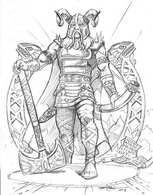 Página para colorir de Mitologia Nórdica #110438 pertencente à coleção Religião e Mitologia