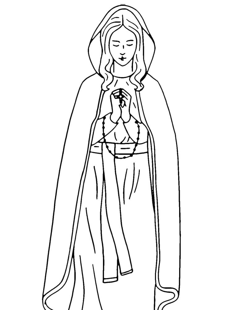 Página para colorir: Nossa Senhora de Lourdes (Religião e Mitologia) #193959 - Páginas para Colorir Imprimíveis Gratuitamente