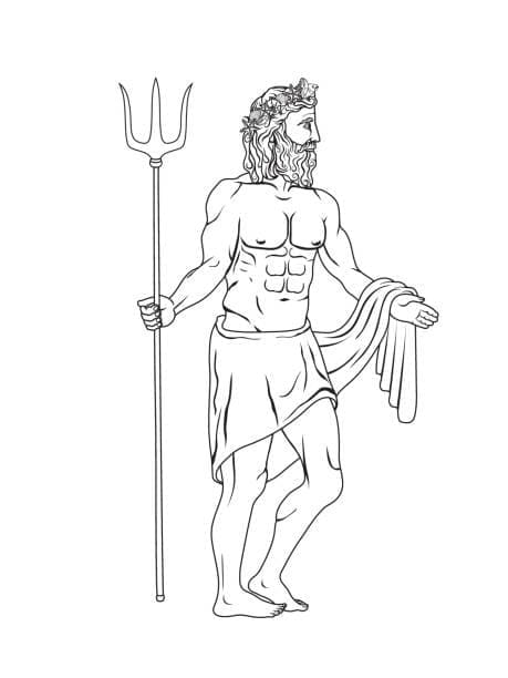 Página para colorir: Poseidon (Religião e Mitologia) #220920 - Páginas para Colorir Imprimíveis Gratuitamente