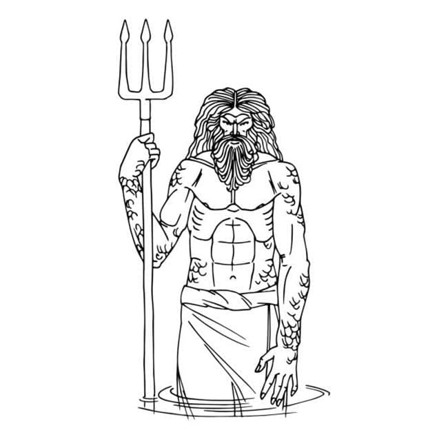 Desenho gratuito Poseidon #220926 da colecao Religião e Mitologia para imprimir