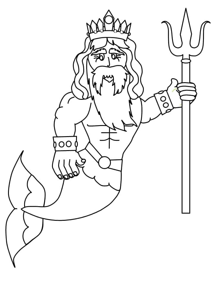 Desenho gratuito Poseidon #220931 da colecao Religião e Mitologia para imprimir