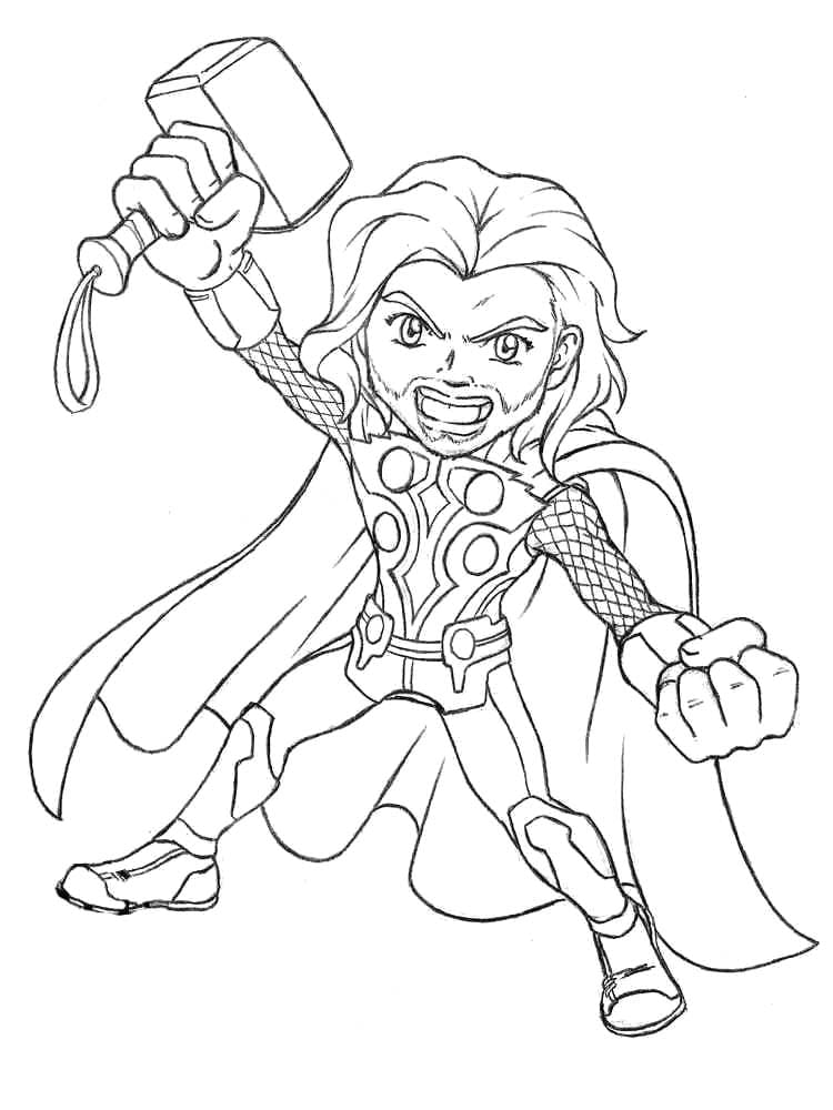Desenho gratuito Thor #218021 da colecao Religião e Mitologia para imprimir