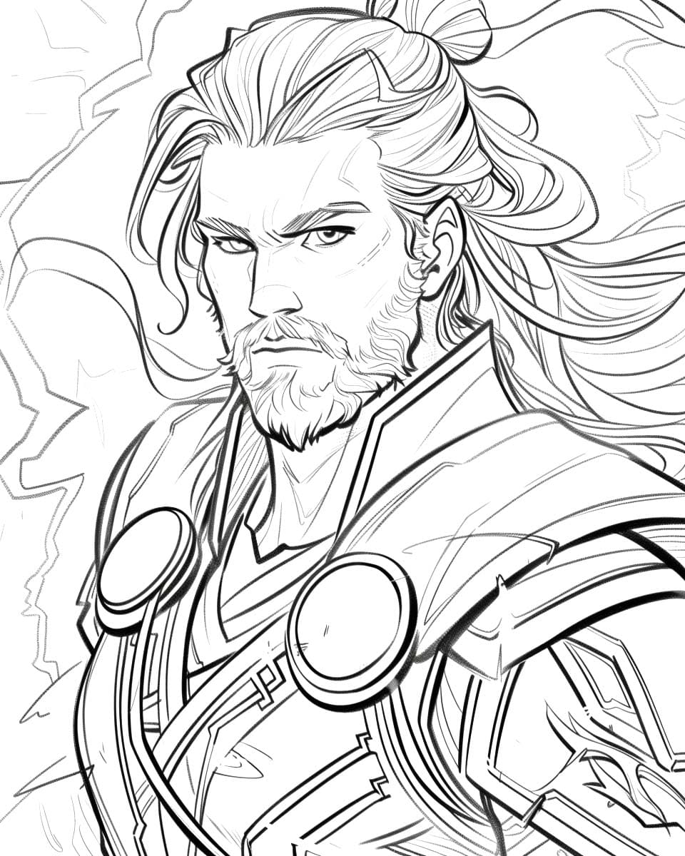 Desenho gratuito Thor #218032 da colecao Religião e Mitologia para imprimir