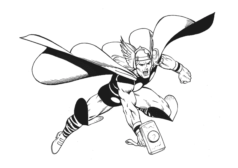 Desenho para colorir Thor #75758 da coleção Religião e Mitologia, pronto para imprimir