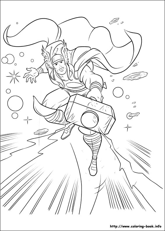 Desenho gratuito Thor #75769 da colecao Religião e Mitologia para imprimir