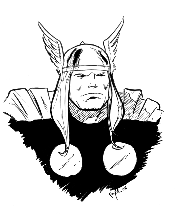 Desenho gratuito Thor #75792 da colecao Religião e Mitologia para imprimir