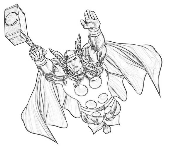 Desenho gratuito Thor #75820 da colecao Religião e Mitologia para imprimir