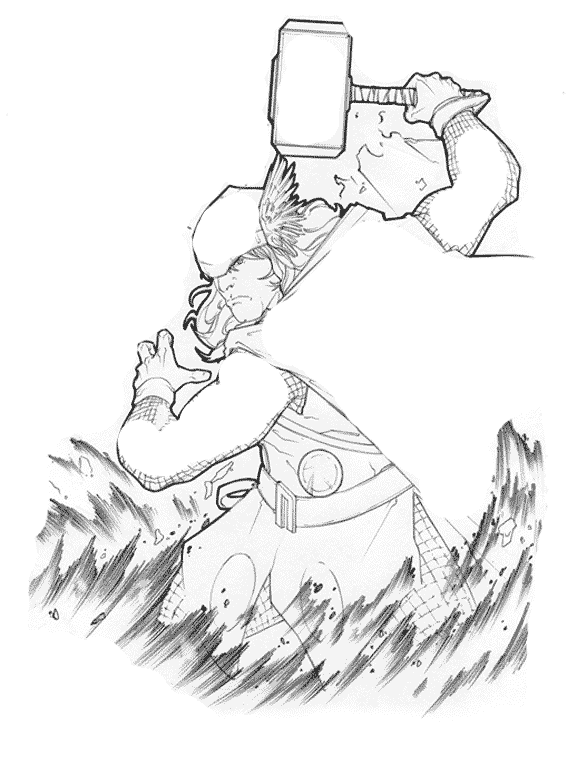 Desenho gratuito Thor #75866 da colecao Religião e Mitologia para imprimir