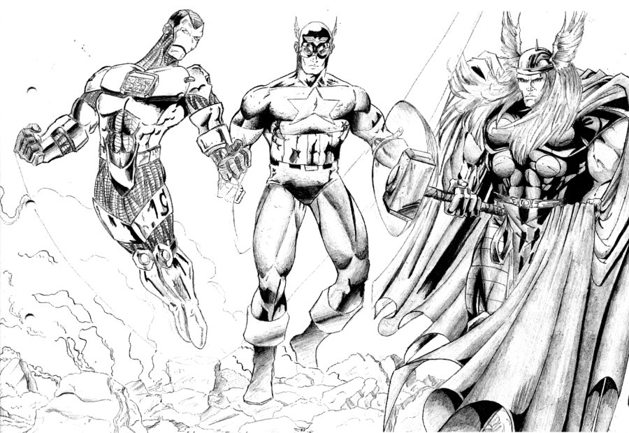 Desenho gratuito Thor #75909 da colecao Religião e Mitologia para imprimir