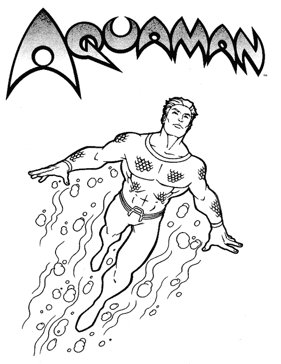 Página para colorir: Aquaman (Super heroi) #84970 - Páginas para Colorir Imprimíveis Gratuitamente