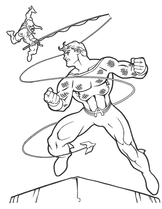 Página para colorir: Aquaman (Super heroi) #84997 - Páginas para Colorir Imprimíveis Gratuitamente