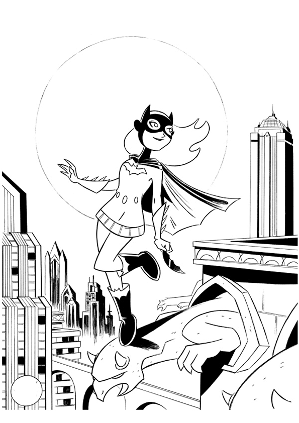 Página para colorir: batgirl (Super heroi) #77801 - Páginas para Colorir Imprimíveis Gratuitamente