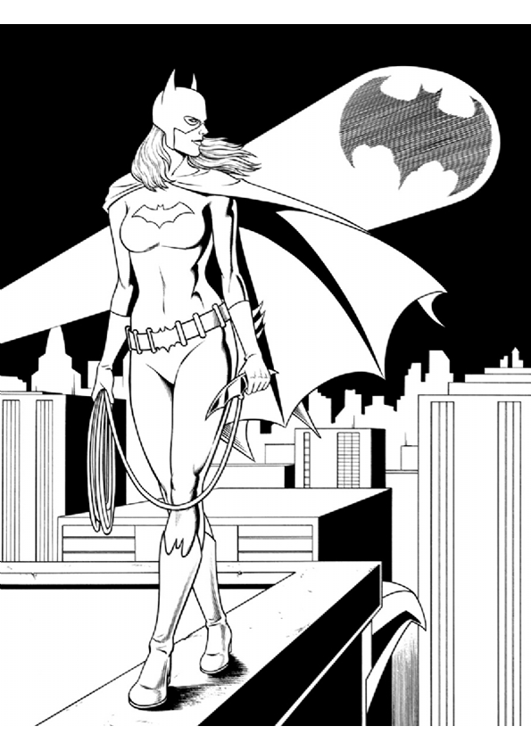 Página para colorir: batgirl (Super heroi) #77911 - Páginas para Colorir Imprimíveis Gratuitamente