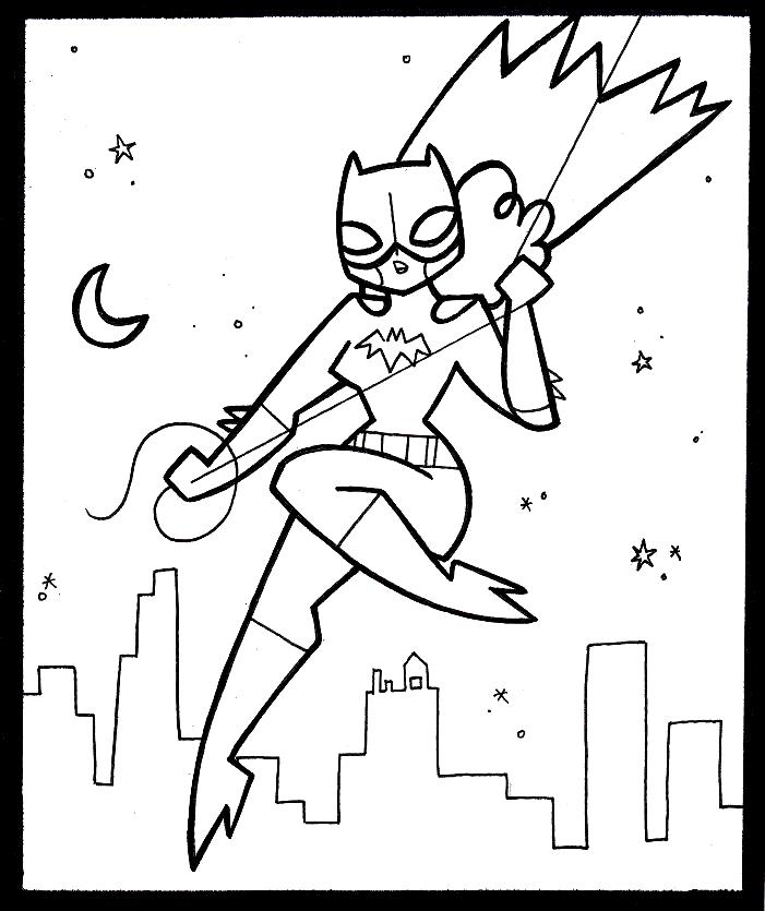 Página para colorir: batgirl (Super heroi) #78012 - Páginas para Colorir Imprimíveis Gratuitamente