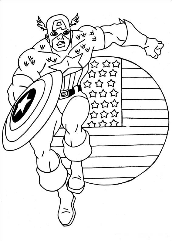 Página para colorir: Capitão América (Super heroi) #76564 - Páginas para Colorir Imprimíveis Gratuitamente