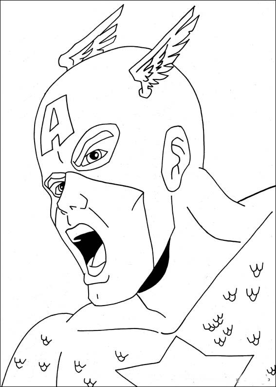 Página para colorir: Capitão América (Super heroi) #76572 - Páginas para Colorir Imprimíveis Gratuitamente