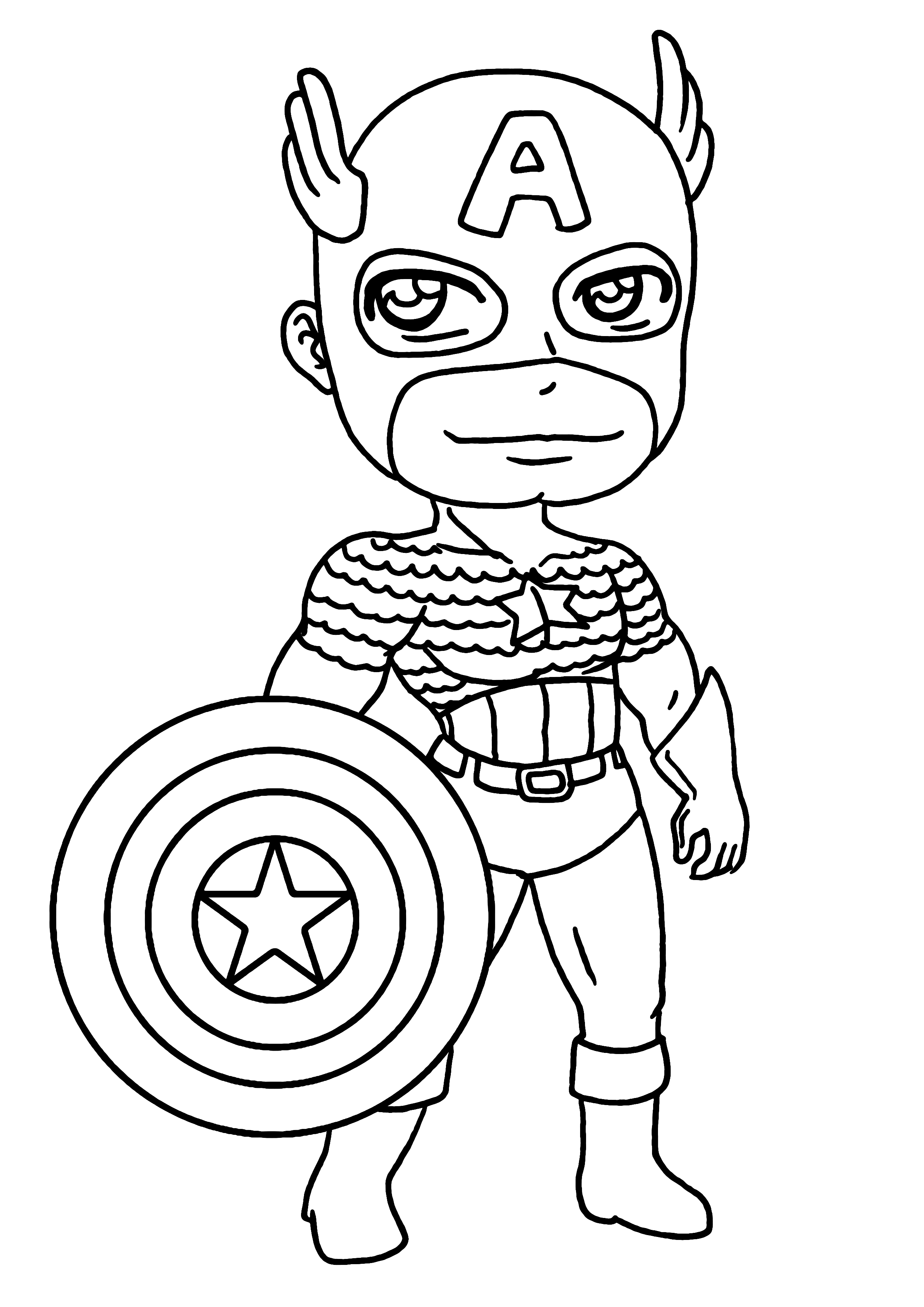 Página para colorir: Capitão América (Super heroi) #76584 - Páginas para Colorir Imprimíveis Gratuitamente