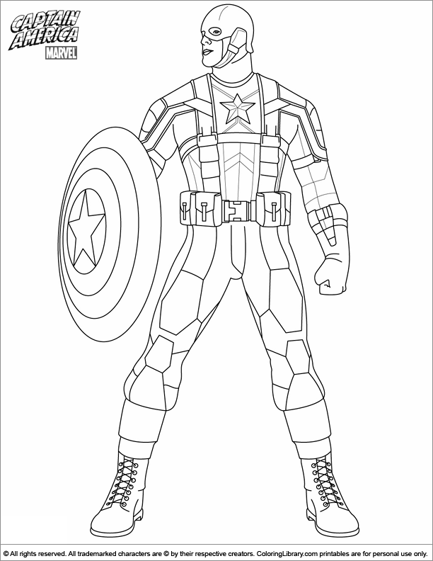 Página para colorir: Capitão América (Super heroi) #76590 - Páginas para Colorir Imprimíveis Gratuitamente