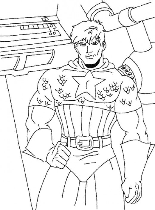 Página para colorir: Capitão América (Super heroi) #76592 - Páginas para Colorir Imprimíveis Gratuitamente