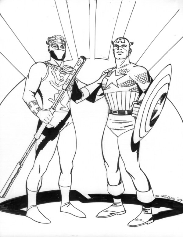 Página para colorir: Capitão América (Super heroi) #76599 - Páginas para Colorir Imprimíveis Gratuitamente