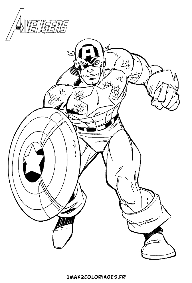 Página para colorir: Capitão América (Super heroi) #76605 - Páginas para Colorir Imprimíveis Gratuitamente