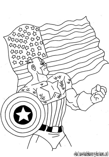 Página para colorir: Capitão América (Super heroi) #76660 - Páginas para Colorir Imprimíveis Gratuitamente