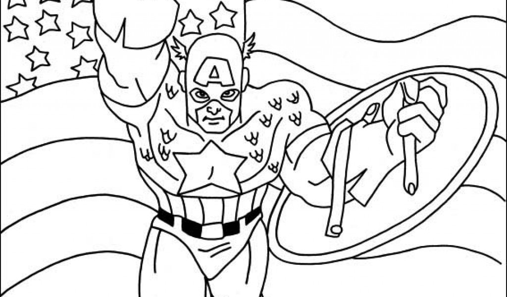 Página para colorir: Capitão América (Super heroi) #76662 - Páginas para Colorir Imprimíveis Gratuitamente