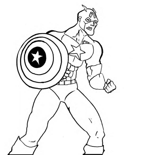 Página para colorir: Capitão América (Super heroi) #76760 - Páginas para Colorir Imprimíveis Gratuitamente