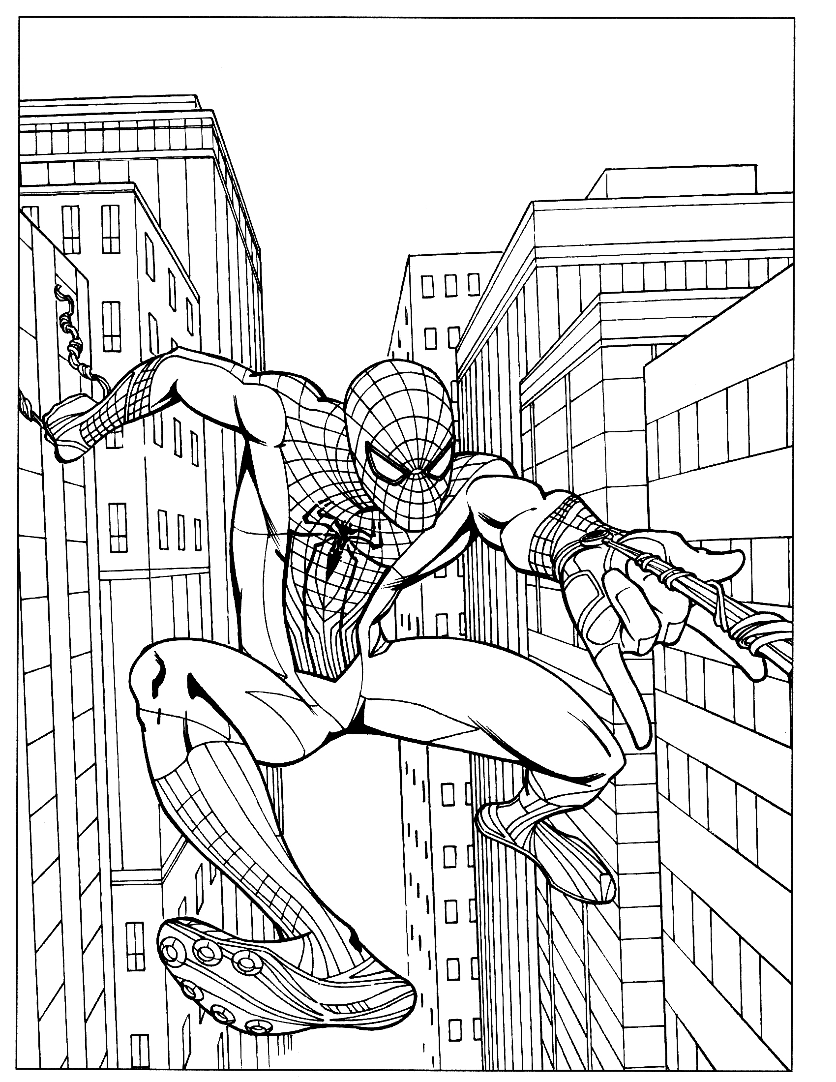 Página para colorir: Homem Aranha (Super heroi) #78663 - Páginas para Colorir Imprimíveis Gratuitamente
