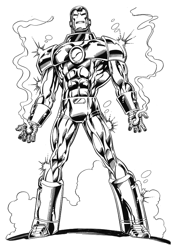 Página para colorir: Homem de Ferro (Super heroi) #80523 - Páginas para Colorir Imprimíveis Gratuitamente