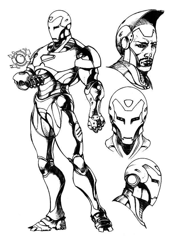Página para colorir: Homem de Ferro (Super heroi) #80525 - Páginas para Colorir Imprimíveis Gratuitamente