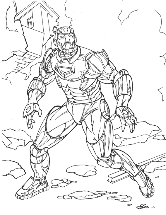 Página para colorir: Homem de Ferro (Super heroi) #80575 - Páginas para Colorir Imprimíveis Gratuitamente