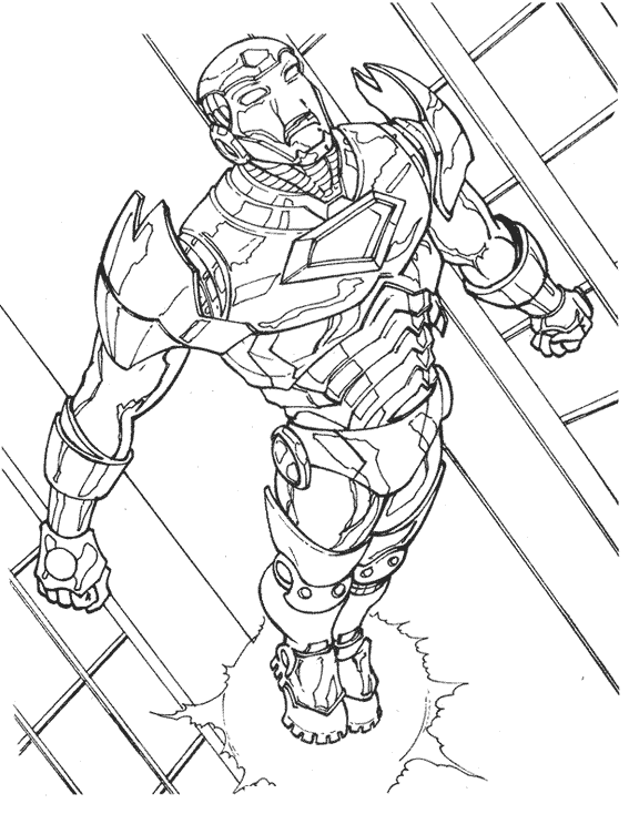 Página para colorir: Homem de Ferro (Super heroi) #80602 - Páginas para Colorir Imprimíveis Gratuitamente