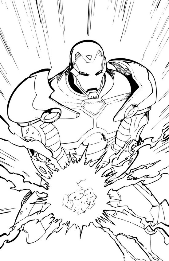 Página para colorir: Homem de Ferro (Super heroi) #80633 - Páginas para Colorir Imprimíveis Gratuitamente